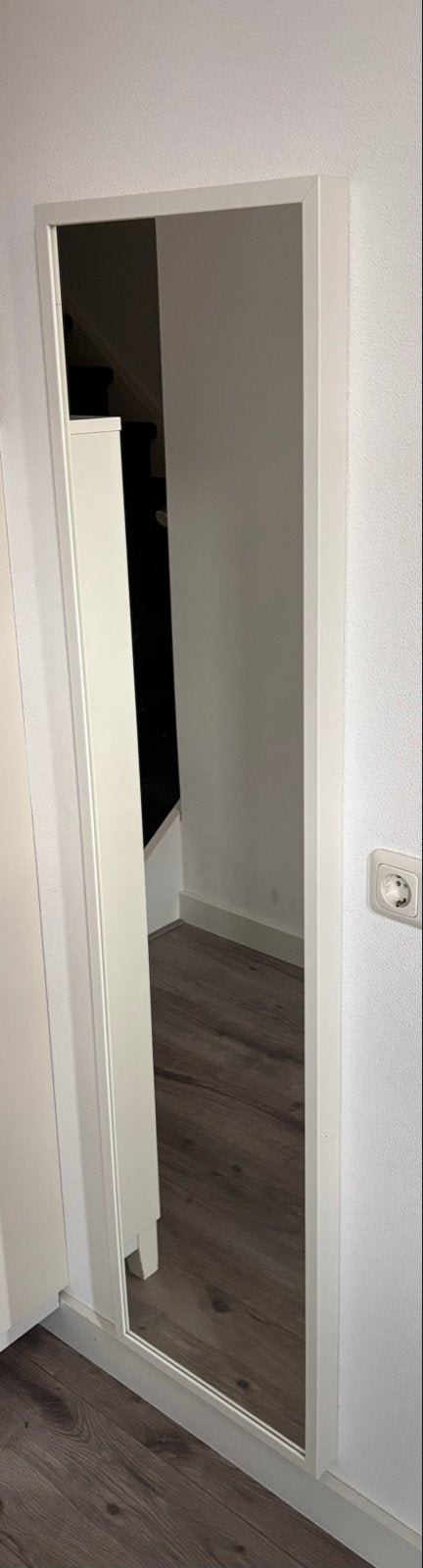 Ikea spiegel wit 40x160 cm, Ophalen, Minder dan 50 cm, Zo goed als nieuw, 150 tot 200 cm