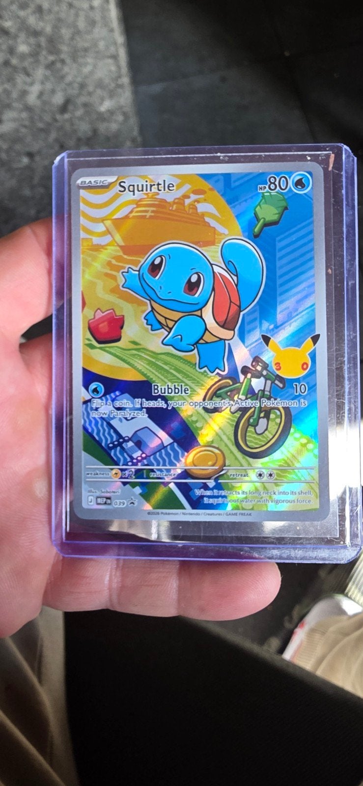 Squirtle Pokémon Kaart (Celebrations Classic Collection), Ophalen of Verzenden, Zo goed als nieuw, Losse kaart
