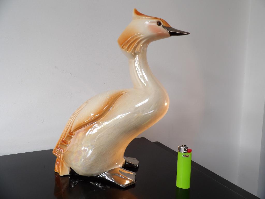 Art Deco Groot Beeld Fuut, St Clement France, Antiek en Kunst, Ophalen of Verzenden