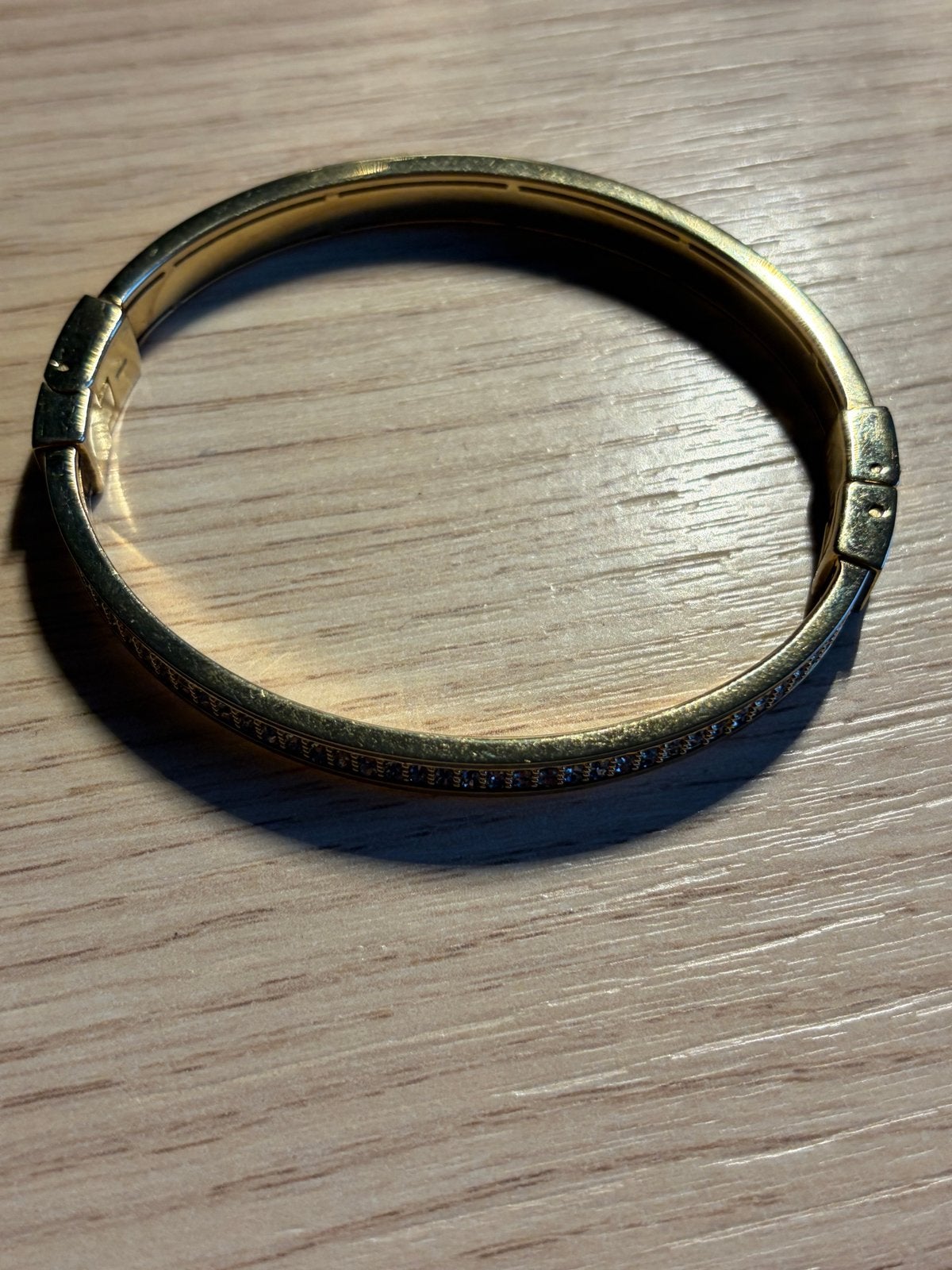 Fossil Gouden Armband met Strass - Zo goed als nieuw, Overige materialen, Ophalen of Verzenden, Zo goed als nieuw, Goud
