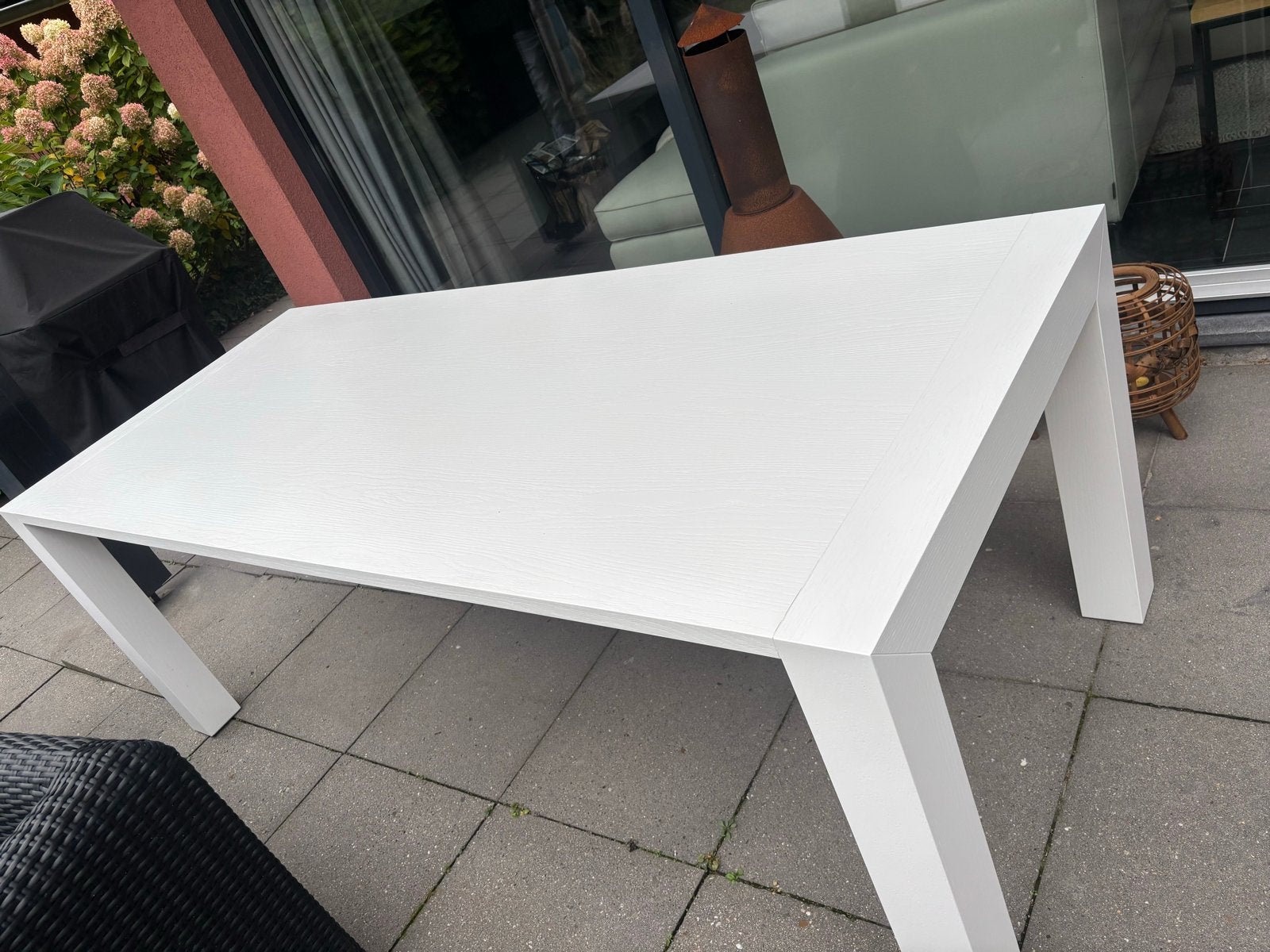 Mooie op maat gemaakte eettafel (200x90x75 cm), Ophalen, 50 tot 100 cm, Zo goed als nieuw, 150 tot 200 cm
