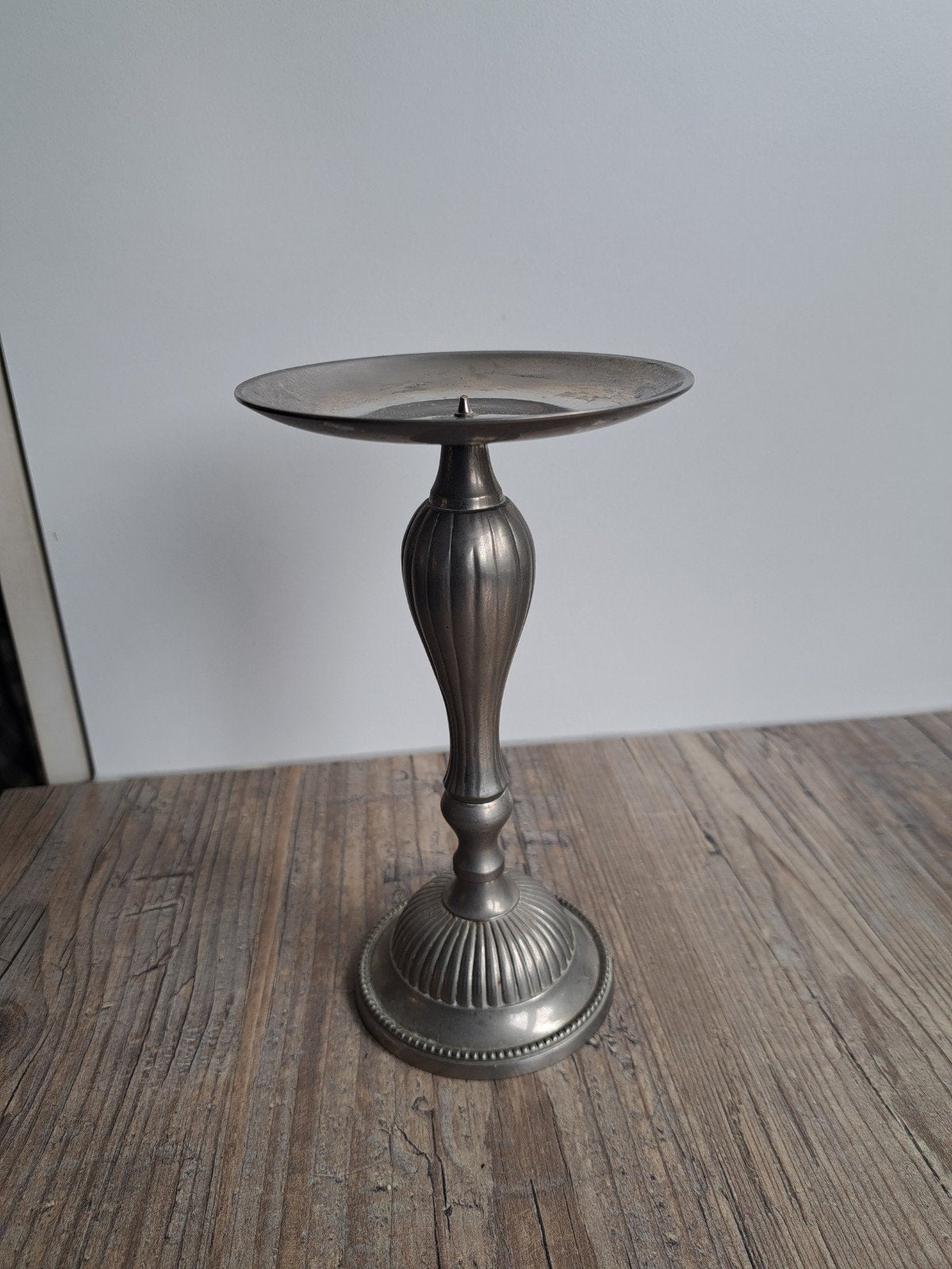 Tinnen kaarsen standaard, Antiek en Kunst, Antiek | Tin, Ophalen of Verzenden