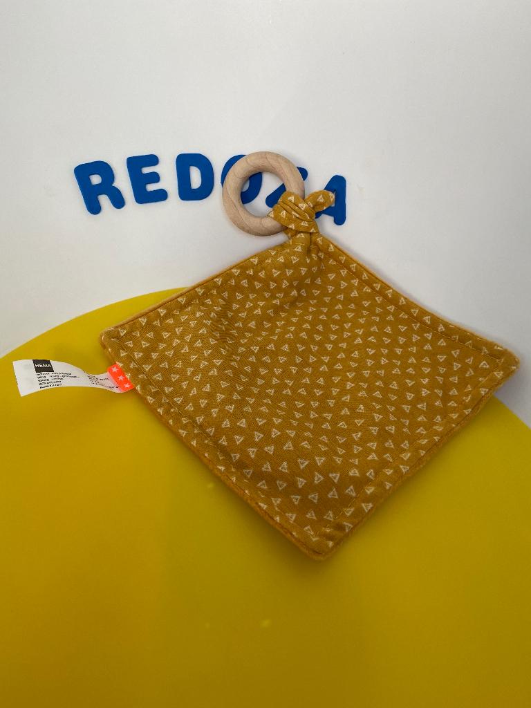 744 hema doekje bruin met houten ring, Ophalen of Verzenden, Zo goed als nieuw, Overige typen