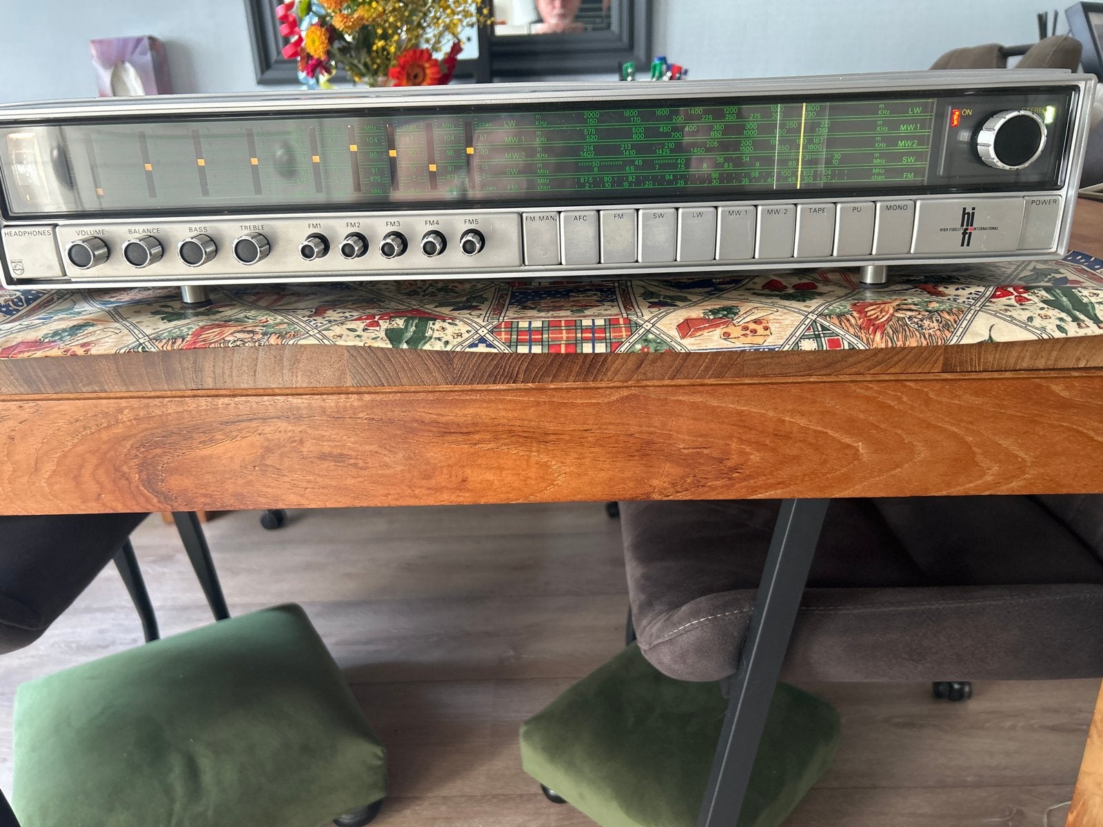 Philips 702 Vintage Radio Receiver, Audio, Tv en Foto, Ophalen, Refurbished, Radio