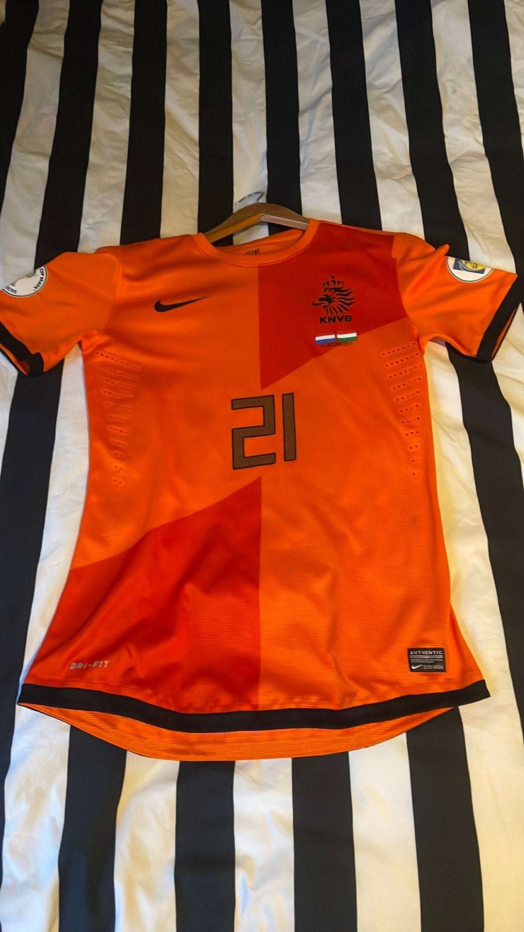 Gedragen door memphis, Sport en Fitness, Voetbal, Ophalen of Verzenden, Zo goed als nieuw, Shirt