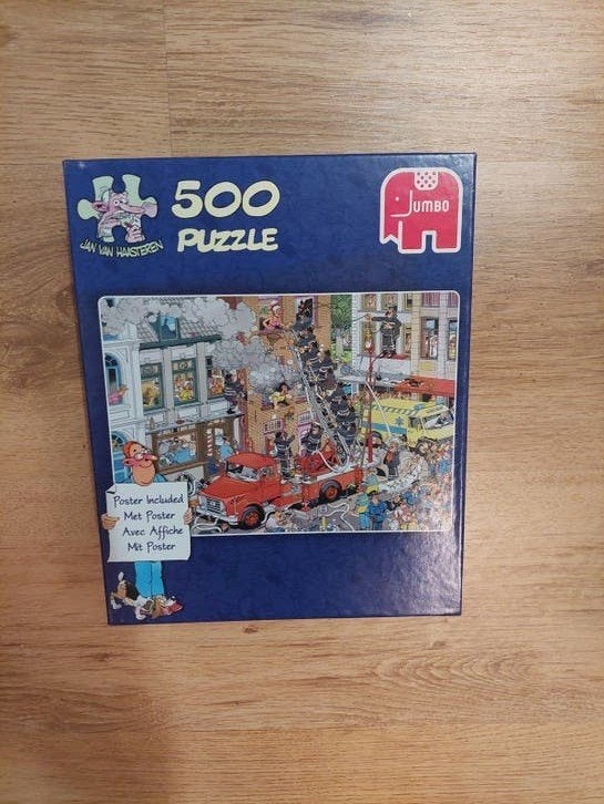 Jan van Haasteren 500 stukjes puzzel - Brandweer, Ophalen of Verzenden, 500 t/m 1500 stukjes, Gebruikt, Legpuzzel