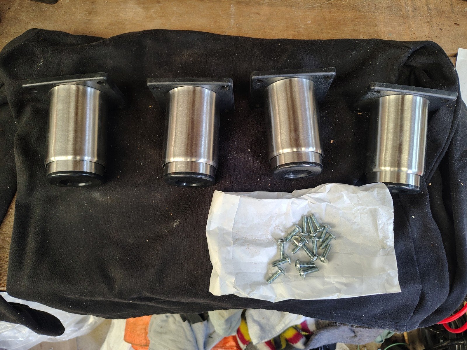 4x meubel poten RVS - Verstelbaar, Ophalen of Verzenden, Nieuw