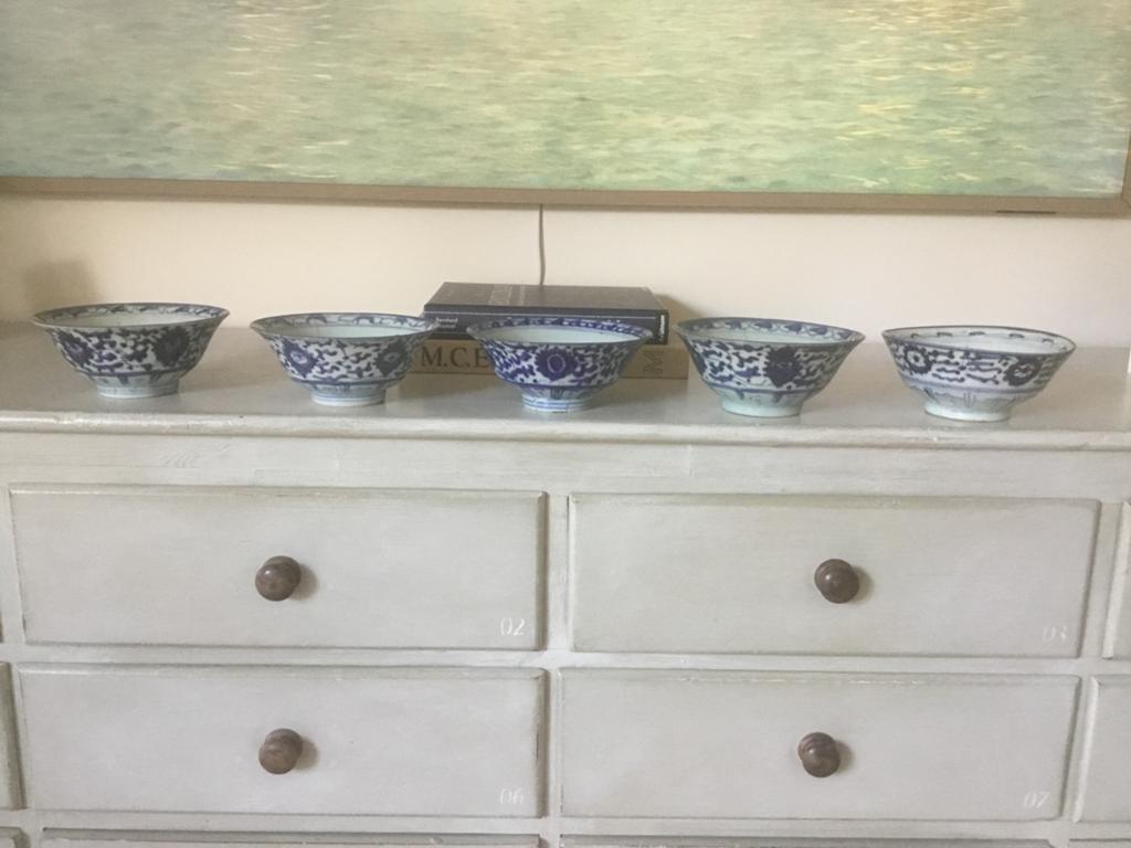 5 antieke Chinese kommen schalen chinees, Antiek en Kunst, Ophalen of Verzenden
