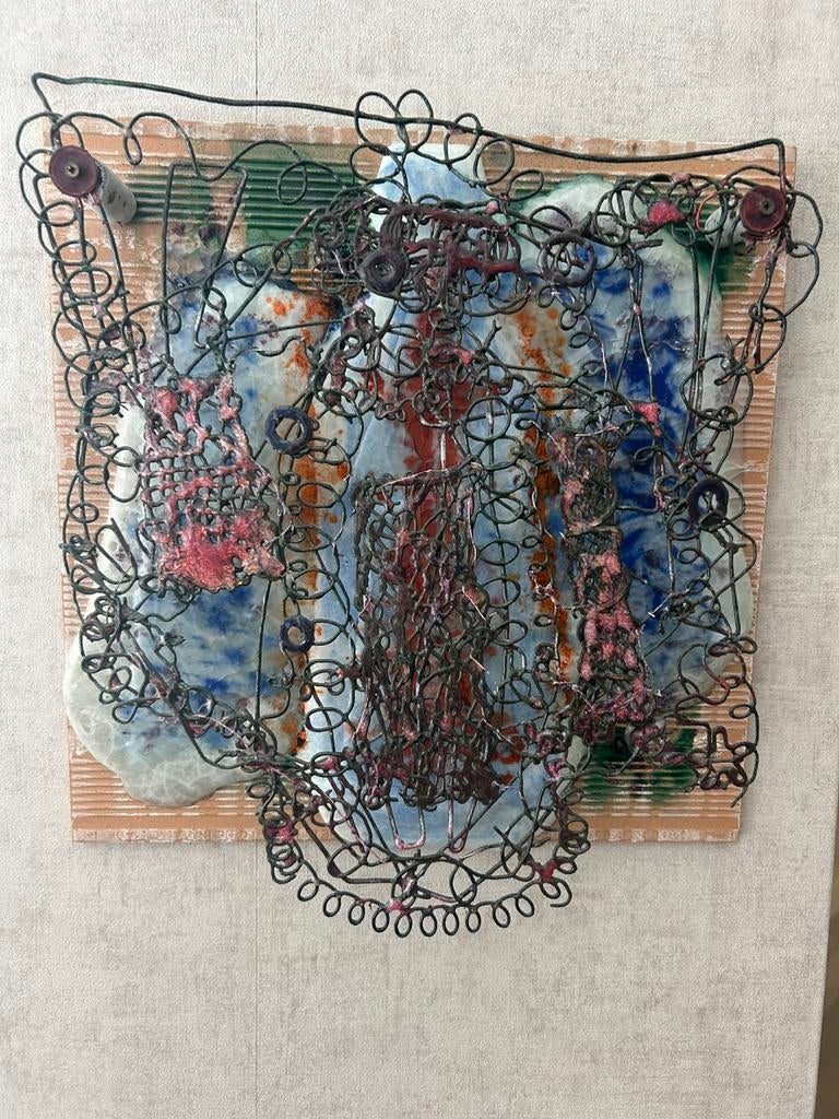 glas kunst object multi- color, Antiek en Kunst, Kunst | Designobjecten, Ophalen