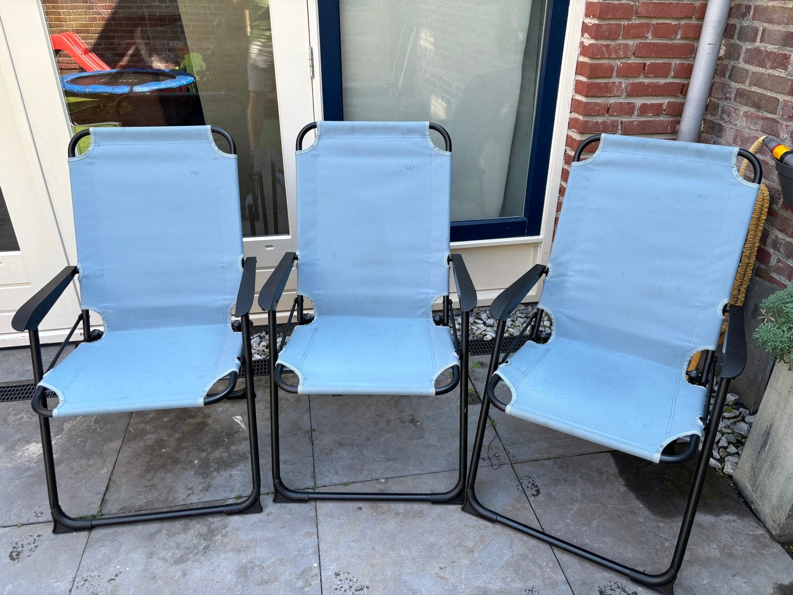 3x Inklapbare tuinstoelen - Human Nature, Tuin en Terras, Ophalen, Gebruikt, Metaal, Inklapbaar