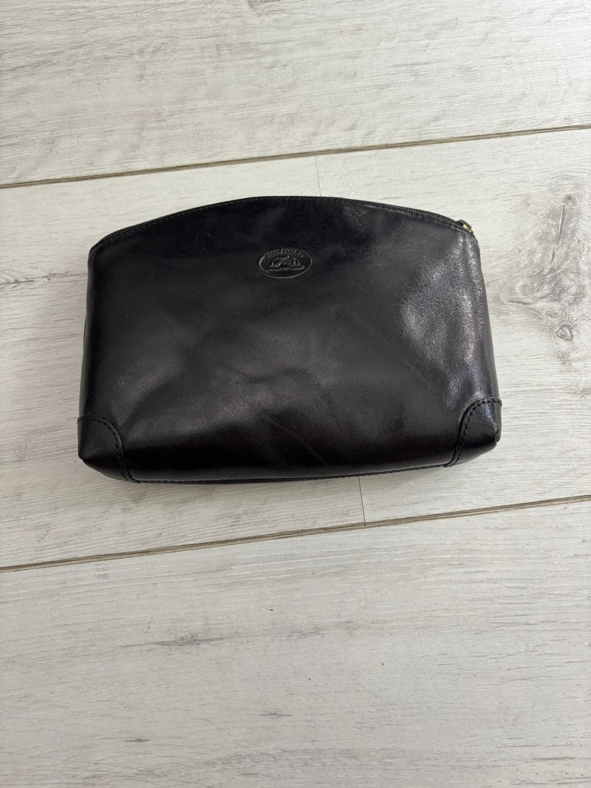 Luxe Tony Perotti Leren Toilettas / Cosmeticatas, Sieraden, Tassen en Uiterlijk, Toilettassen, Ophalen of Verzenden, Nieuw, Zwart