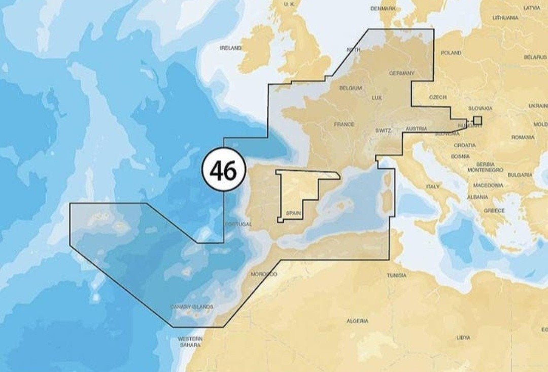 Navionics eurpe west gold kaartje, Ophalen of Verzenden, Zo goed als nieuw, Kaartplotter of Fish Finder
