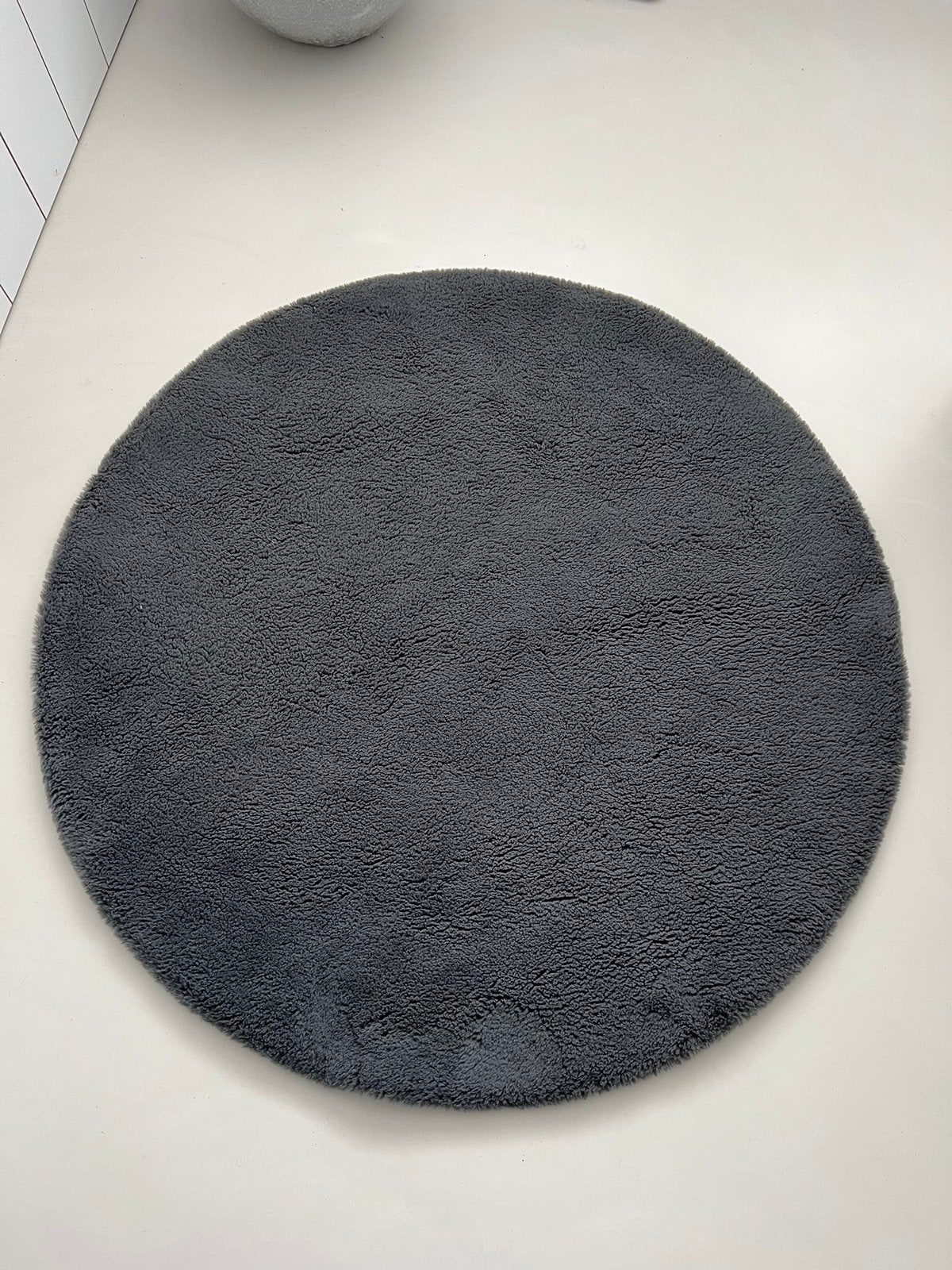 Volero vloerkleed comfy rond 120cm antraciet, Ophalen of Verzenden, Zo goed als nieuw