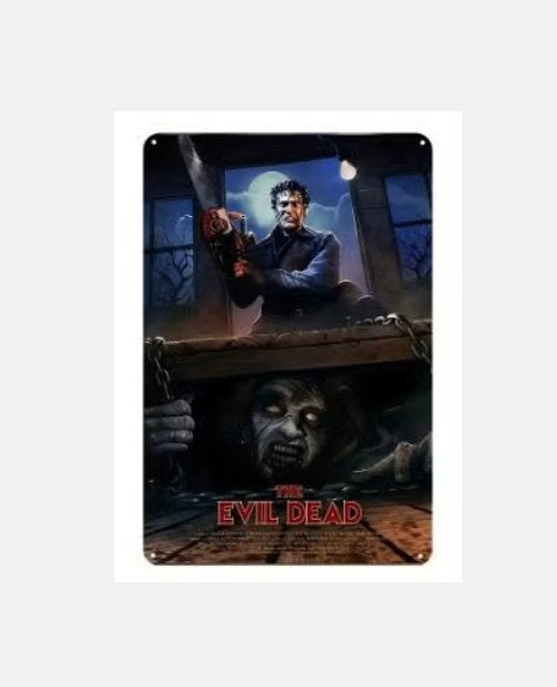 Vintage metalen bordje The Evil Dead (30x20cm)