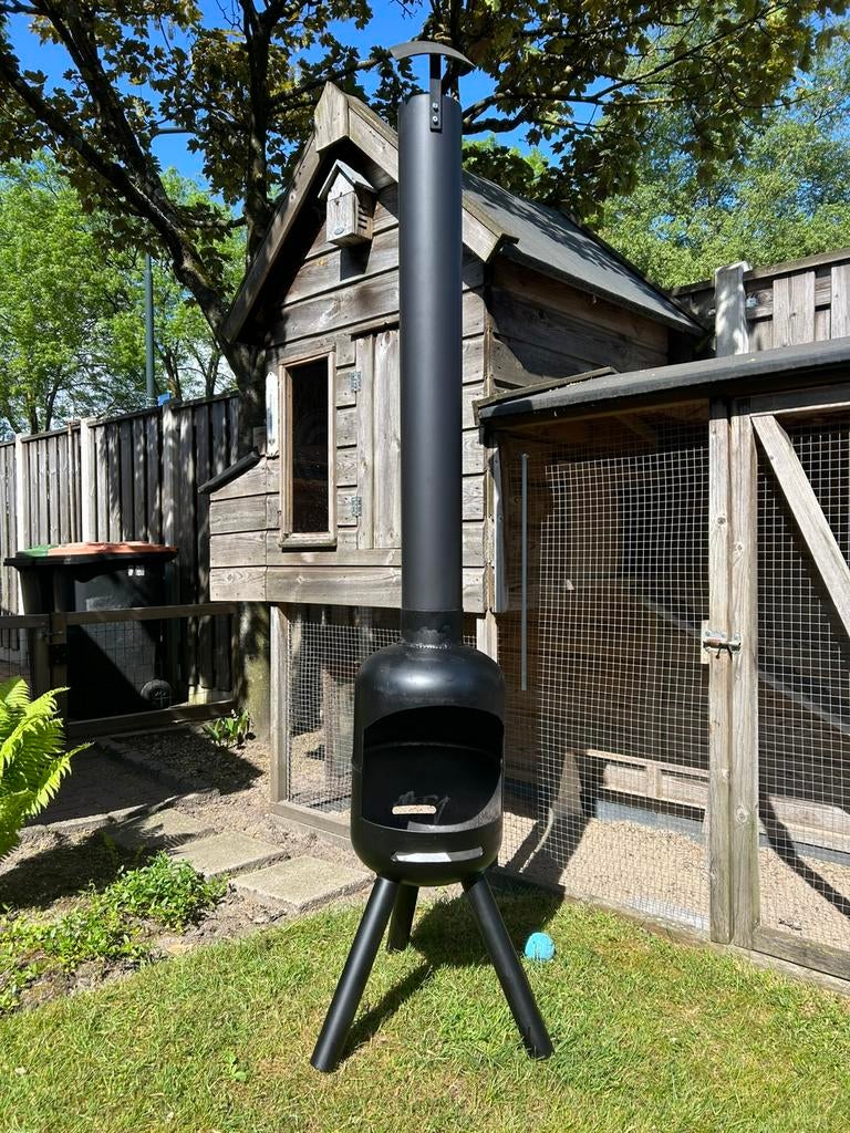 Te koop buitenhaard houtkachel gasfles bbq tuinhuis, Ophalen, Hademohaarden@outlook.com, Amer 2 7333 lp apeldoorn, Zo goed als nieuw