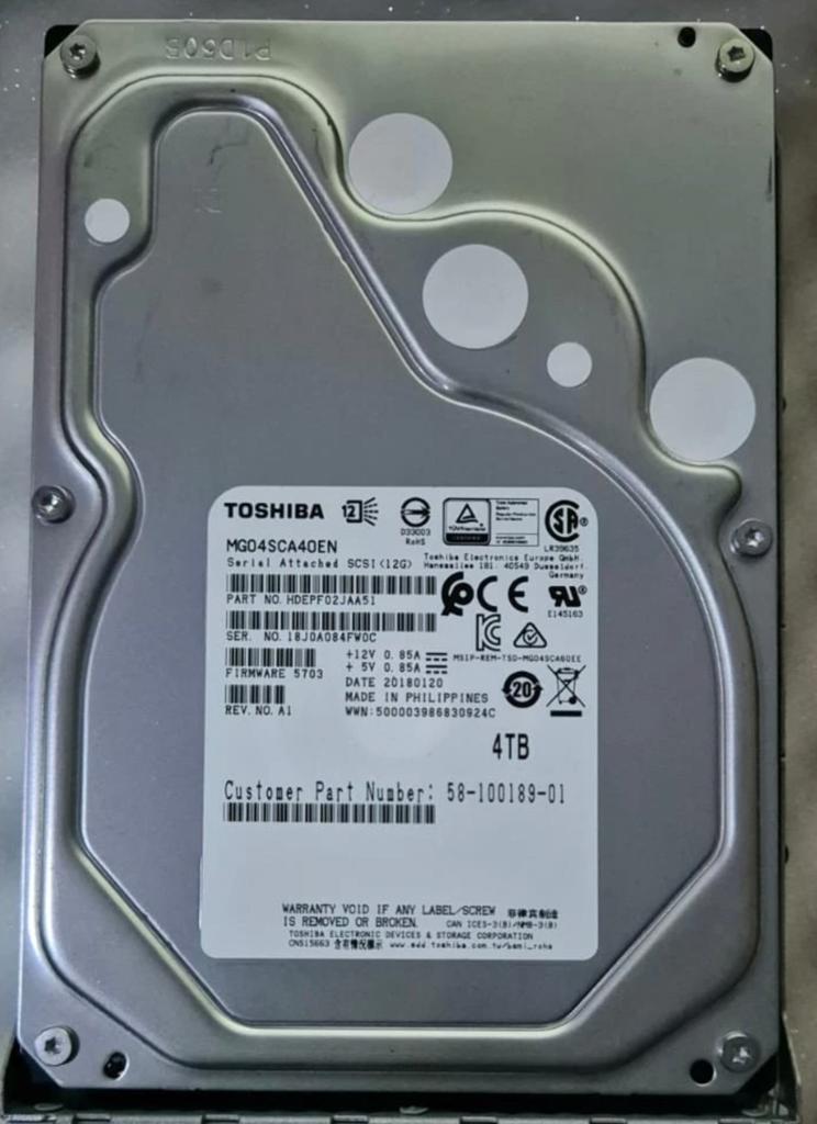 Toshiba MG04SCA40EN 4 TB SAS Harde Schijf, Computers en Software, Harde schijven, Intern, SAS, Server, HDD