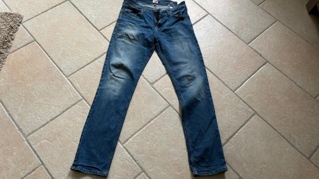 Tommy Hilfiger jeans, spijkerbroek maat 33/34 regular, Ophalen of Verzenden, Gedragen, Blauw, W32 (confectie 46) of kleiner