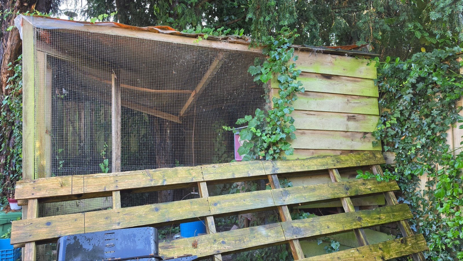 Gratis tuinhout, kippengaas en houten pallets ophalen, Ophalen, Gebruikt