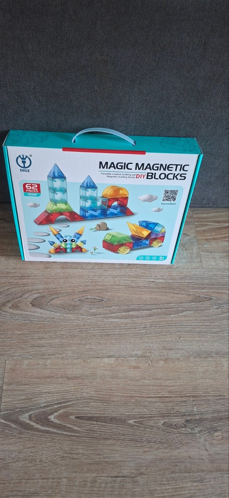 Magic Magnetic DIY Blocks - 62 Stuks Bouwset, Overige merken, Onbekend, raadpleeg verpakking voor details, DIGE Magnetic Blocks