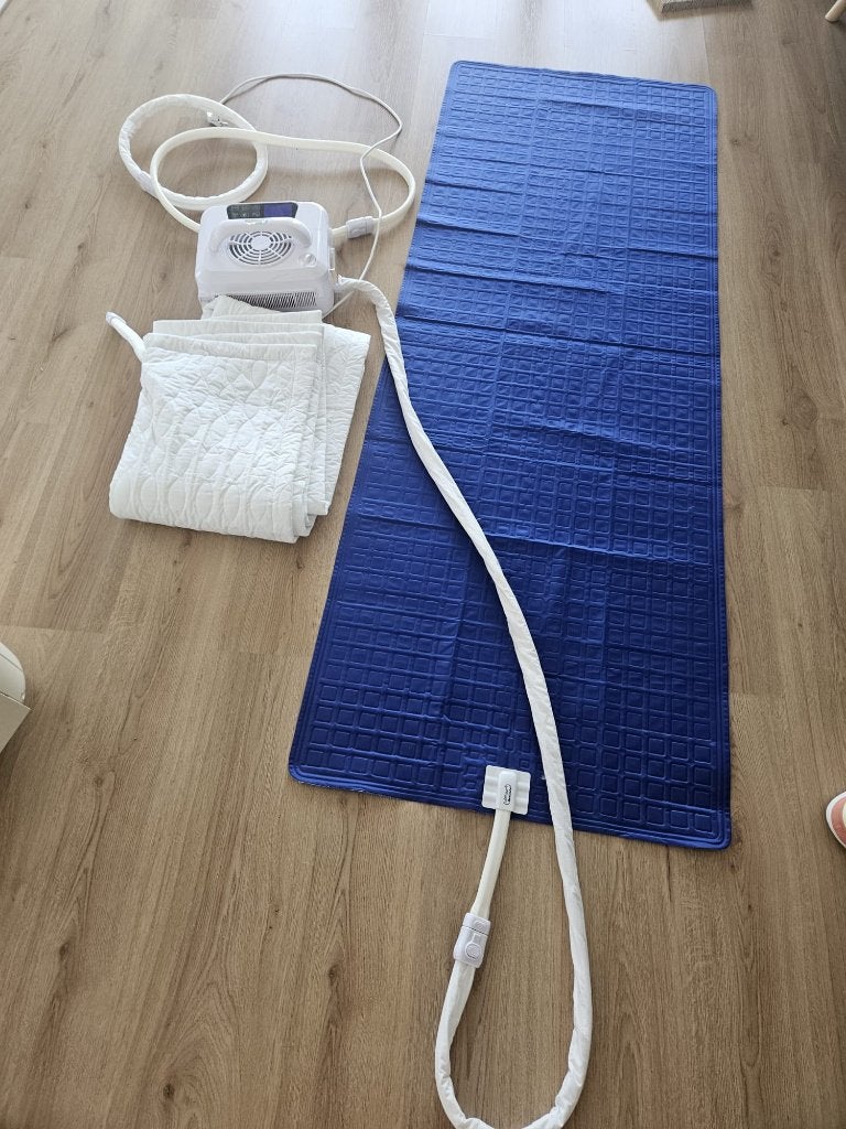 Climsom Canicule koelende matrastopper + thermocontroller, Ophalen, Eenpersoons, Wit, Overige typen