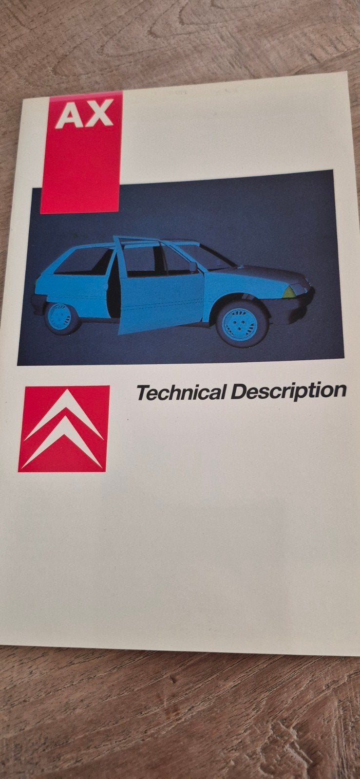 Citroën AX Technical Description - Zeldzaam Boekje, Auto diversen, Handleidingen en Instructieboekjes, Ophalen of Verzenden