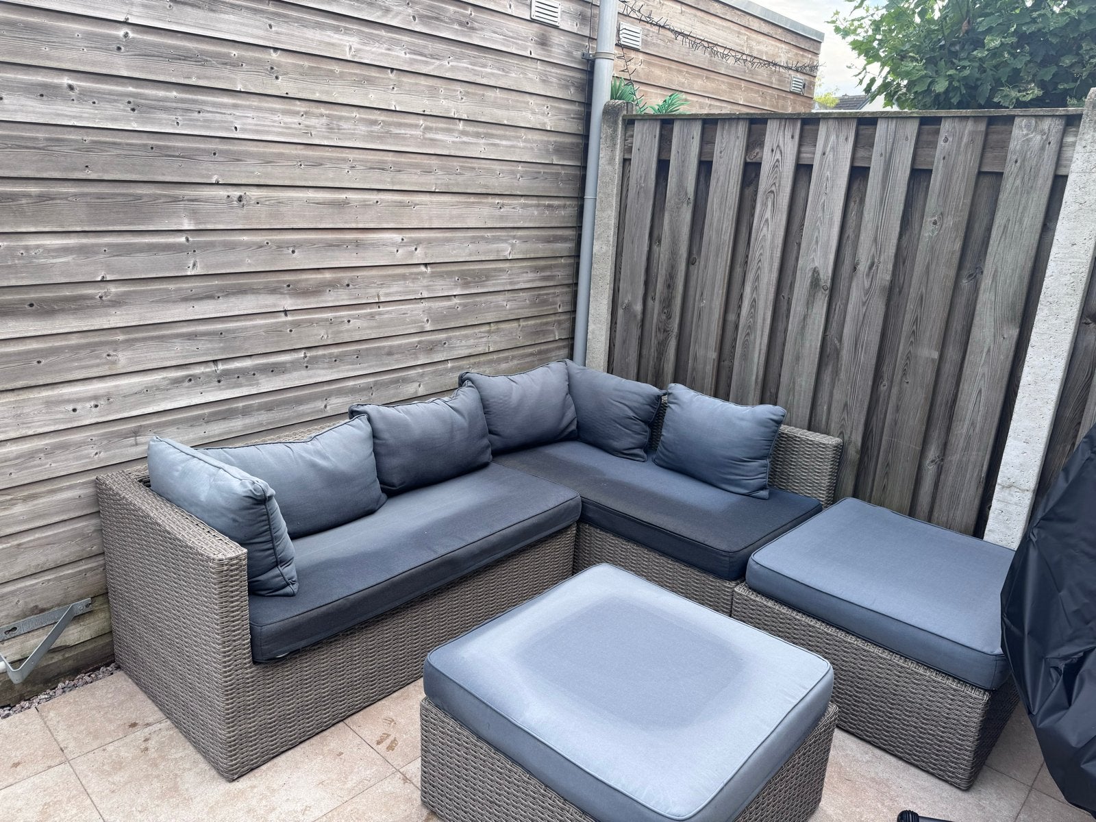 Loungeset met kussens, Ophalen, 5 zitplaatsen, Gebruikt, Loungeset