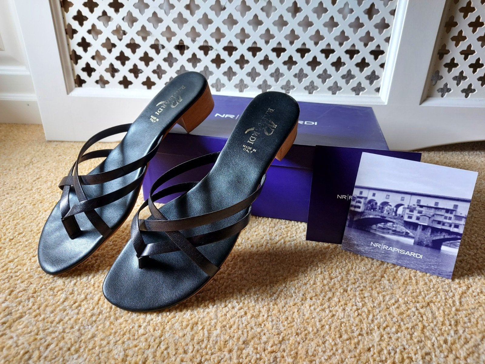 Zwarte Rapisardi muiltjes maat 42 ( zomer strand), Zwart, Rapisardi, Gedragen, Sandalen of Muiltjes
