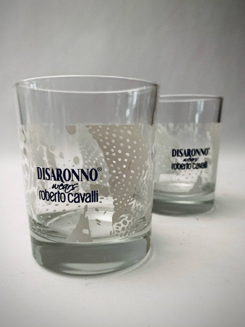 Disaronno - wears Roberto  Cavalli 2 glazen 2015, limited ed, Verzamelen, Verzenden