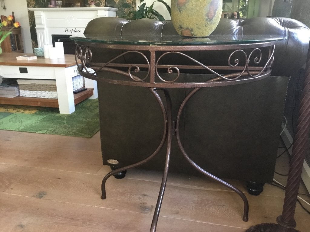 Site-tabel, Huis en Inrichting, Tafels | Sidetables, Ophalen, 100 tot 150 cm, Rond, Zo goed als nieuw