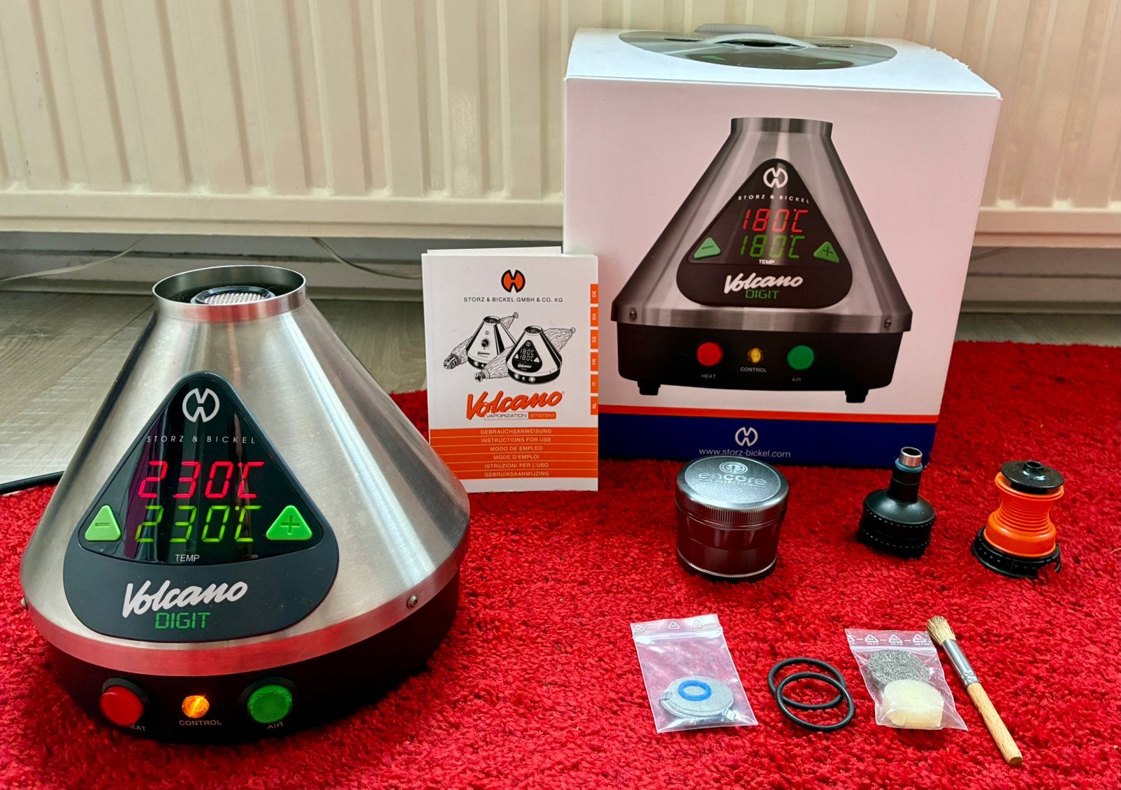 Volcano Digit Storz & Bickel + premium 4 piece grinder, Ophalen of Verzenden