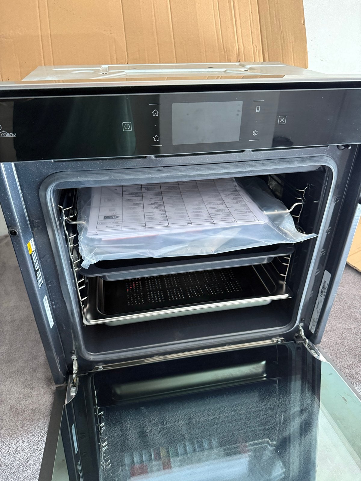 Bauknecht Inbouw Combi-Stoomoven Zwart, Witgoed en Apparatuur, Ovens, Ophalen, 45 tot 50 cm, Bauknecht, Hete lucht