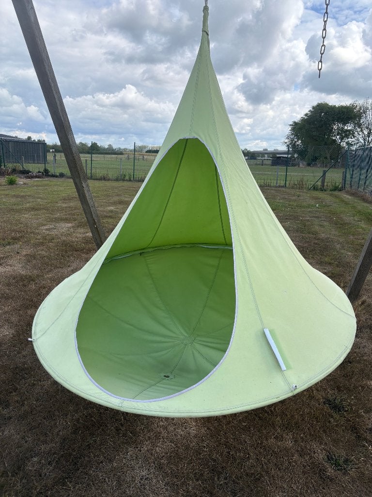 Cacoon XL tweepersoons hangtent groen, Tuin en Terras, Ophalen of Verzenden, Zo goed als nieuw, Meerpersoons, Binnen