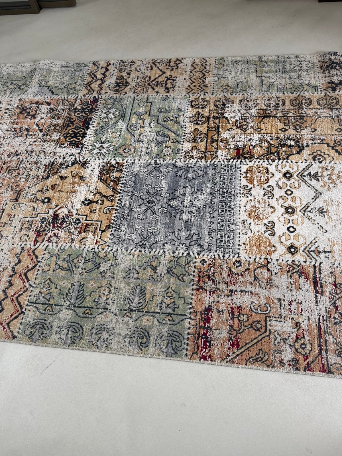 Vloerkleed patchwork, Ophalen, Gebruikt, 150 tot 200 cm, 200 cm of meer