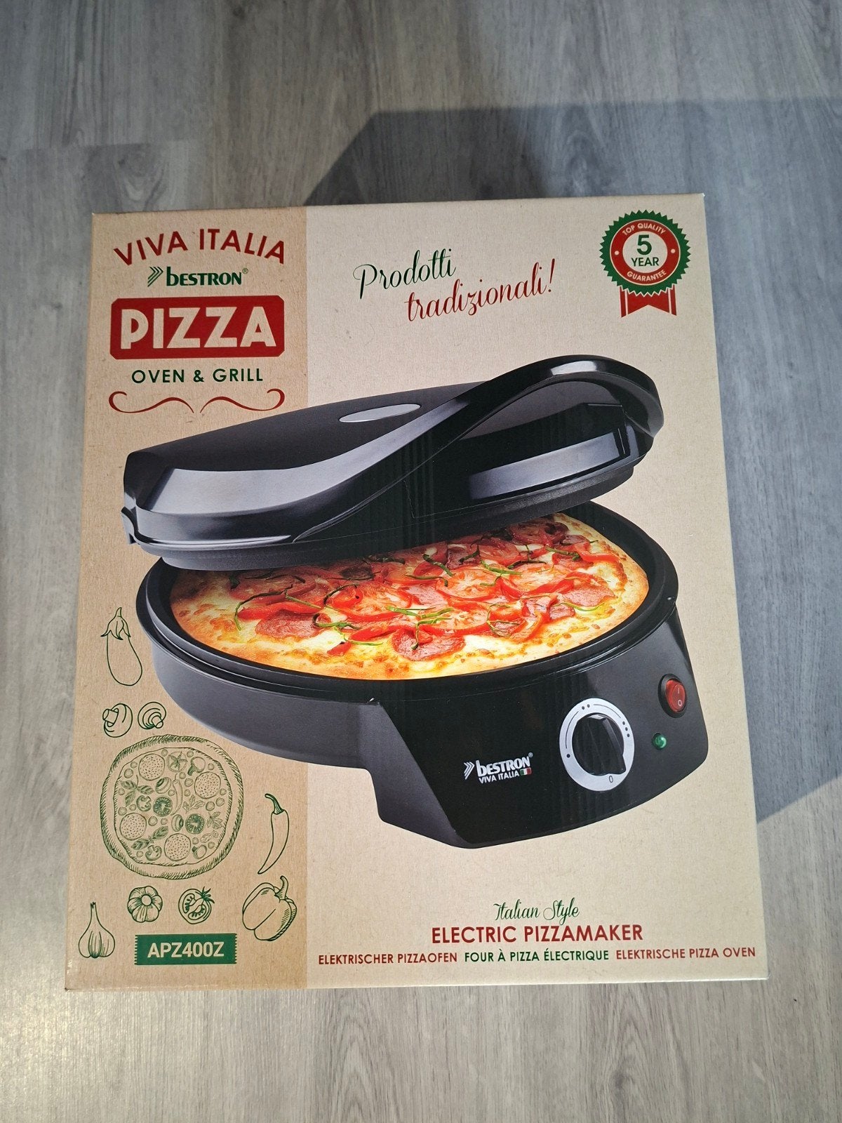 Bestron Viva Italia Pizza Oven & Grill APZ400Z - Nieuw, Ophalen of Verzenden