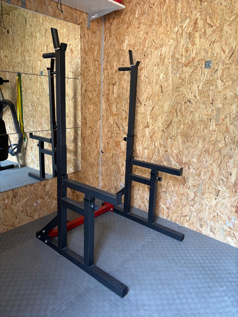 Verstelbaar Squatrek / Halterrek voor Krachttraining, Ophalen, Zo goed als nieuw, Benen, Overige typen