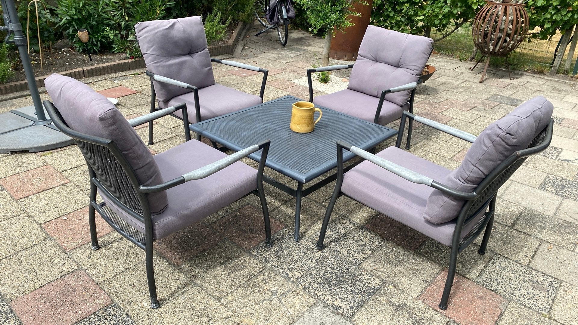 Tuinstoel kussens, Ophalen, Gebruikt, Overige materialen