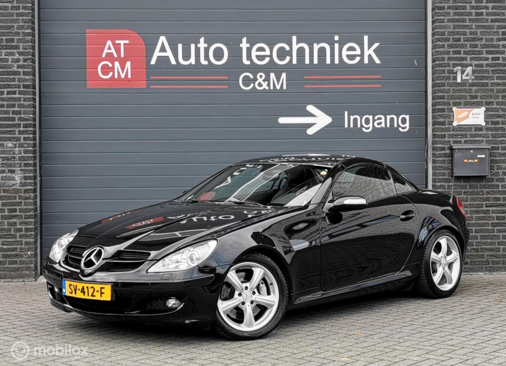MERCEDES SLK KLASSE 350/AMG/7G-TRONIC/272PK/CABRIO/PDC/CRUIS, Auto's, Automaat, Achterwielaandrijving, Zwart, Cabriolet