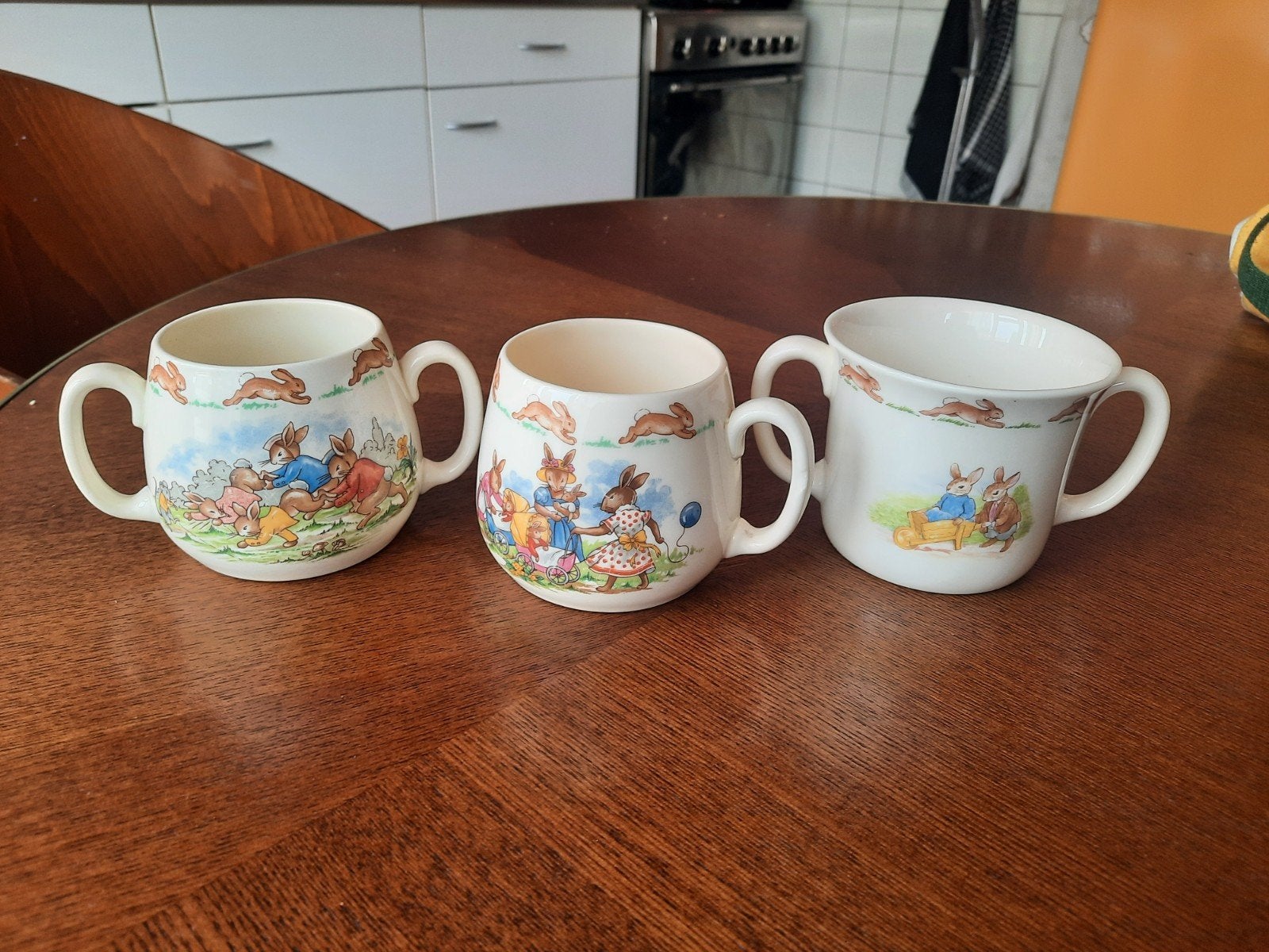 Set van 3 Royal Doulton Bunnykins kinderbekers, Ophalen of Verzenden