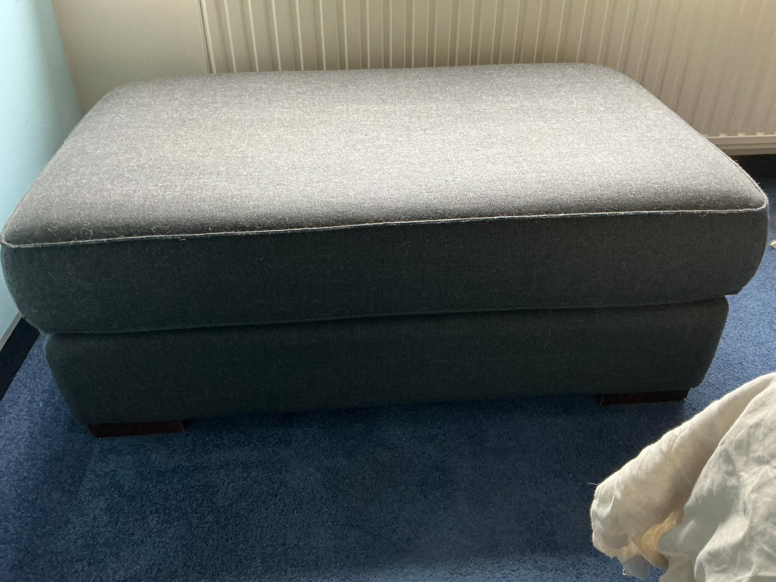 Antraciet grijze hocker,voetenbank,bijzettafel,hocker poef, Ophalen, Gebruikt