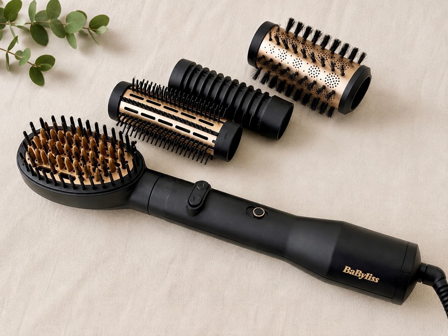BaByliss Warme Luchtborstel met Opzetstukken, Ophalen of Verzenden, Zo goed als nieuw, Haarverzorging