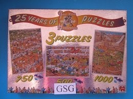 Jan van Haasteren 2 puzzels 750 1000 st nr. 1490-04, Ophalen, Meer dan 1500 stukjes, Gebruikt