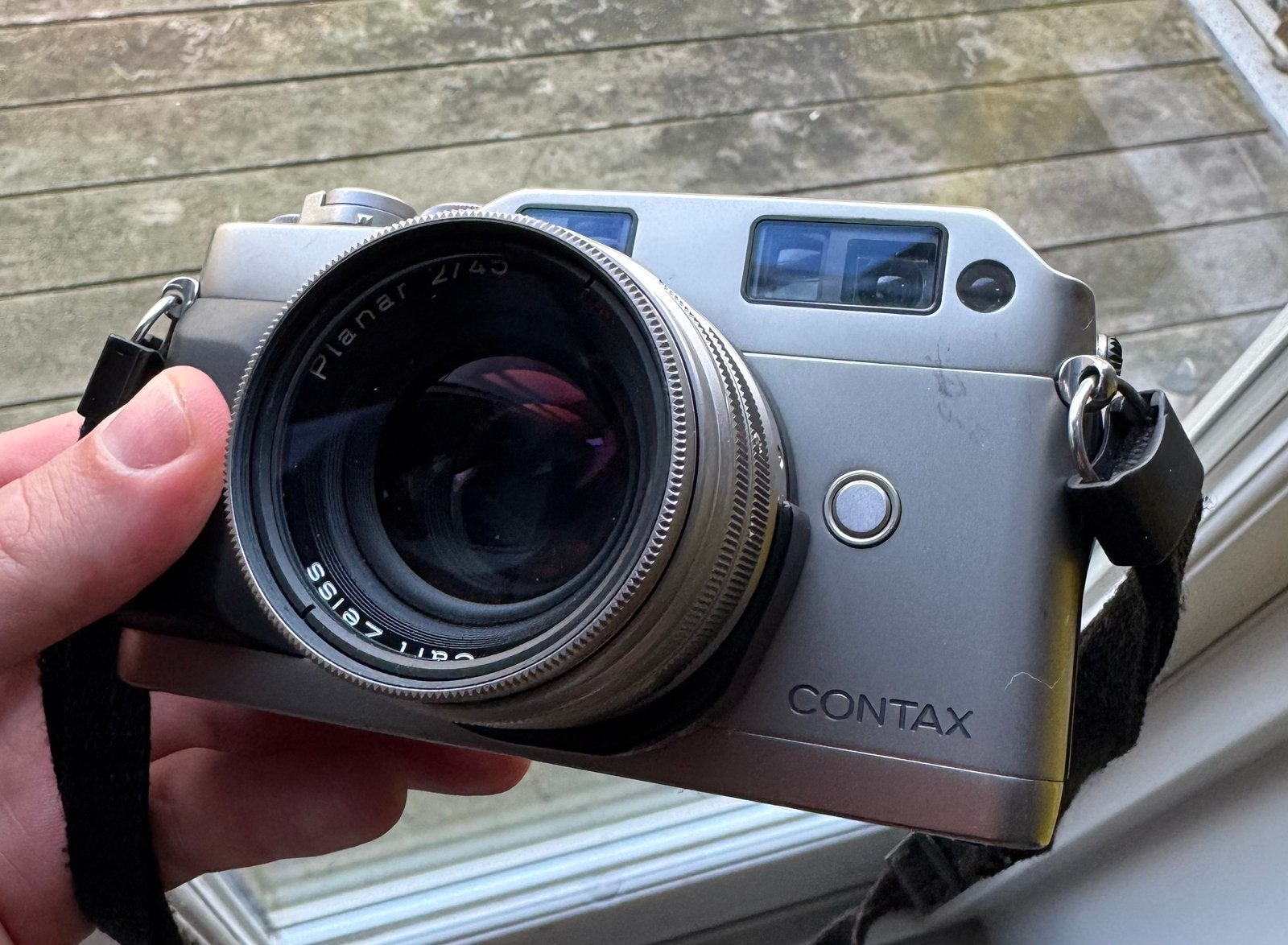 Contax G1 met 45mm f/2.0 lens, Ophalen, Gebruikt, Compact, Overige Merken