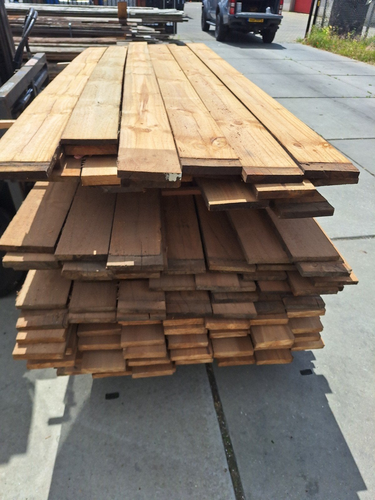 planken wandbekleding  gevelbekleding  stophout, Doe-het-zelf en Verbouw, Hout en Planken, Minder dan 25 mm, Nieuw, Ophalen of Verzenden