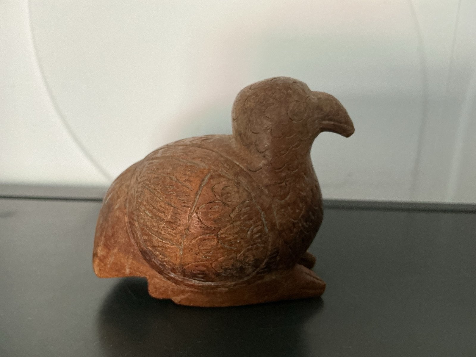 Houten vogel sculptuur - Handgesneden decoratie, Minder dan 20 cm, Ophalen of Verzenden, Handgemaakt, Beeld