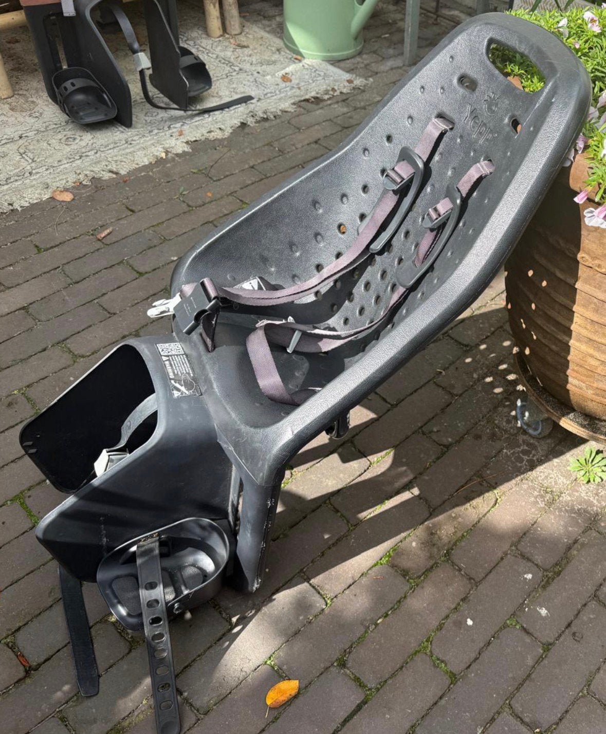 Yepp fietstoeltje zwart, Ophalen, Gebruikt