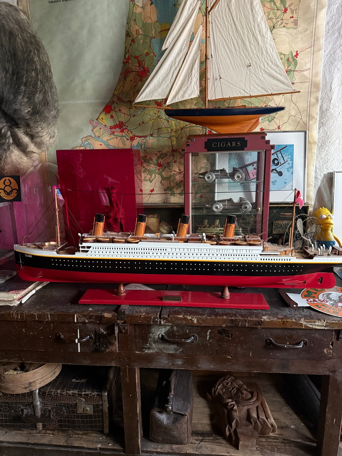 Handgemaakt houten schaalmodel Titanic - 144 cm, Hobby en Vrije tijd, Ophalen, Gebruikt, Groter dan 1:32, Overige merken