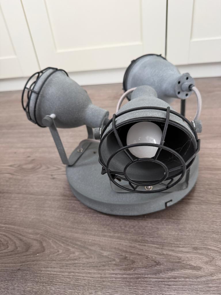Industriële dimbare plafondlamp met grote fitting, Huis en Inrichting, Ophalen of Verzenden, Zo goed als nieuw