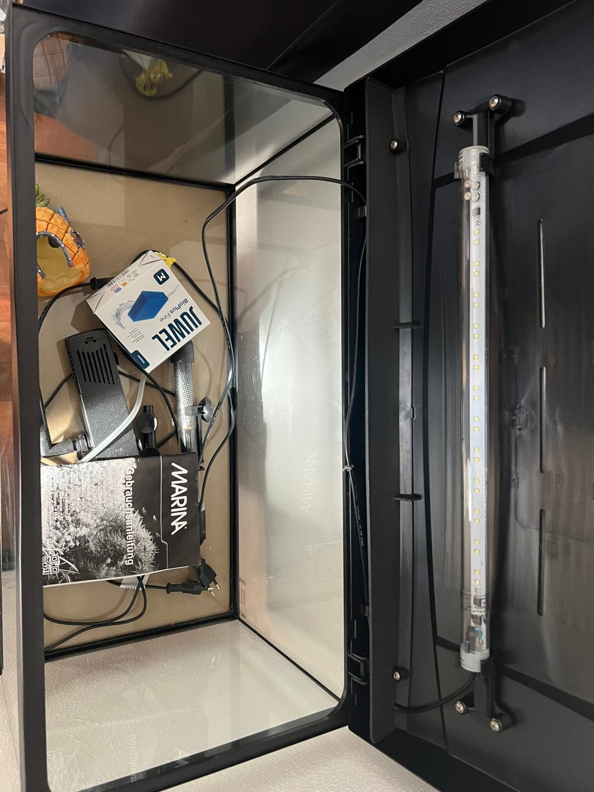 Aquarium compleet met toebehoren, Ophalen, Marina, Marina, Inclusief deksel