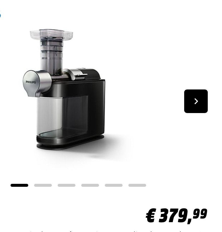 PHILIPS Avance Collection HR1946/70 Black, Ophalen of Verzenden, Gebruikt, Elektrisch, Slowjuicer