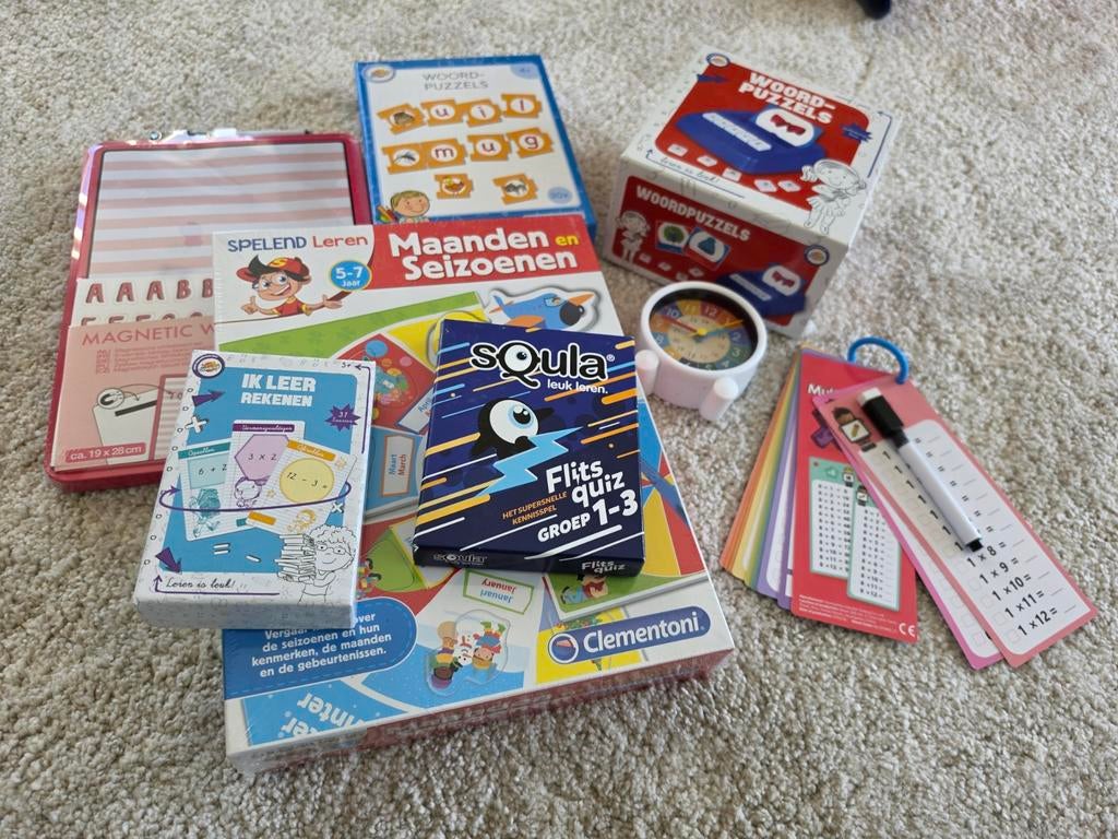 Educatief speelgoed pakket: leren rekenen, lezen en meer, Ophalen of Verzenden, Gebruikt, Taal en Lezen